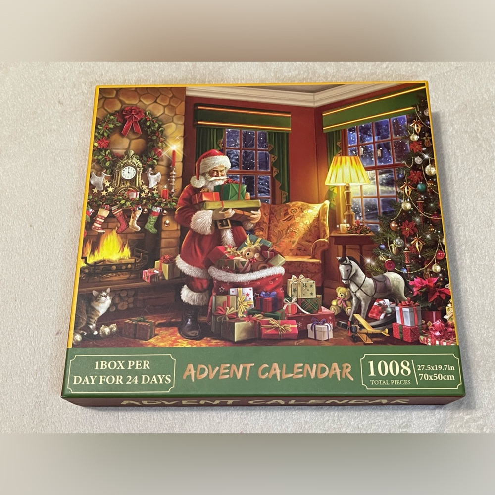 Christmas Advent Calendar Jigsaw Puzzle 1008 Pieces / 42 Per Day Santa Presents